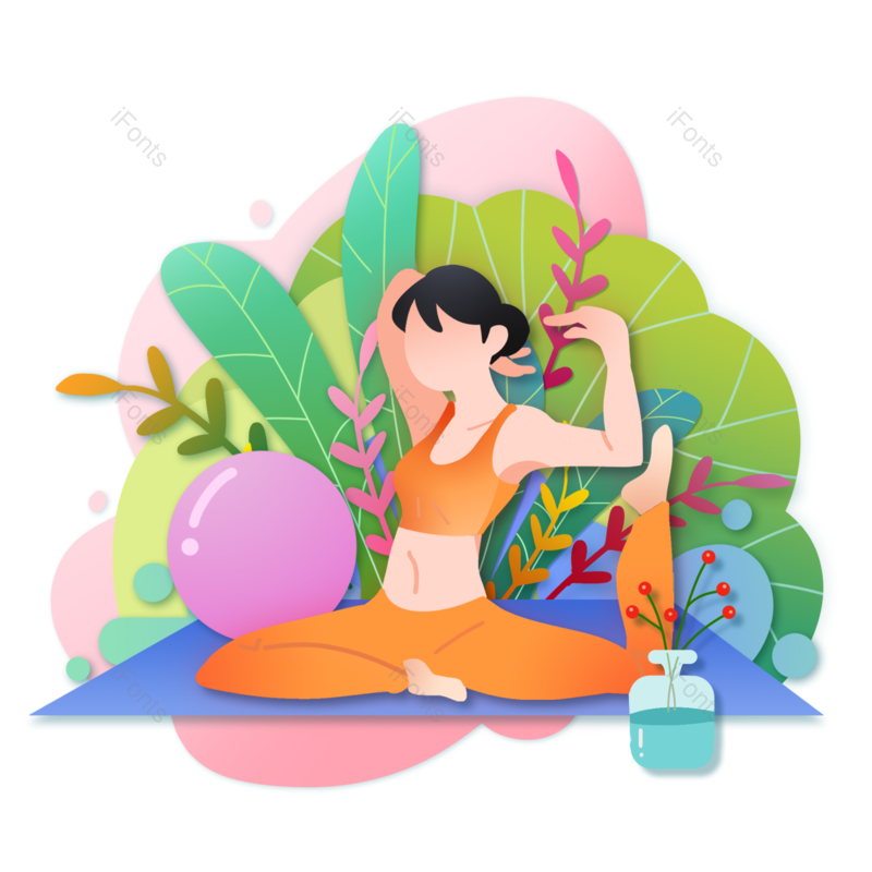 装饰图片,插画元素,人物PNG,简约免抠素材